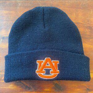 AUBURN UNIVERSTIY KNIT CAP / BEANIE NAVY BLUE AND ORANGE